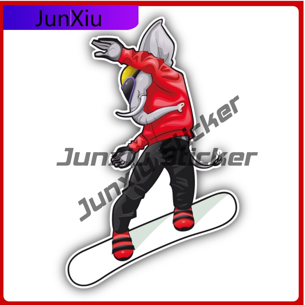 Laptop Accessories To Have - Elephant Snowboarder Car Eye Catching Must