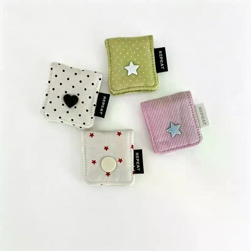 Cable Management Bag - Earphone Decoration Accessories Handmade Fabric Cute