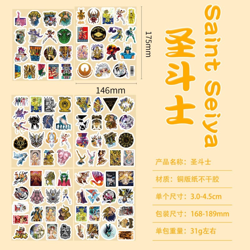 101Pcs Saint Seiya Anime Stick – обзор и цена Laptop Accessories And Parts