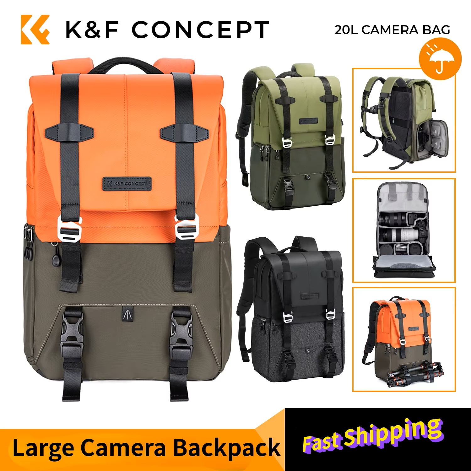 K&F CONCEPT Camera Backpack Tr – обзор и цена Laptop Accessories Case