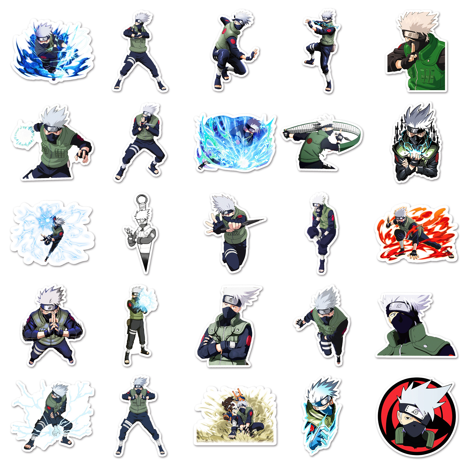 50pcs Anime Naruto Hatake Kaka – обзор и цена Laptop Accessories And Parts