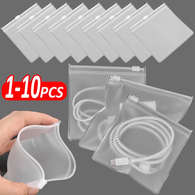 10-1PCS Clear Zipper Pouches P – обзор и цена Cable Management Bag