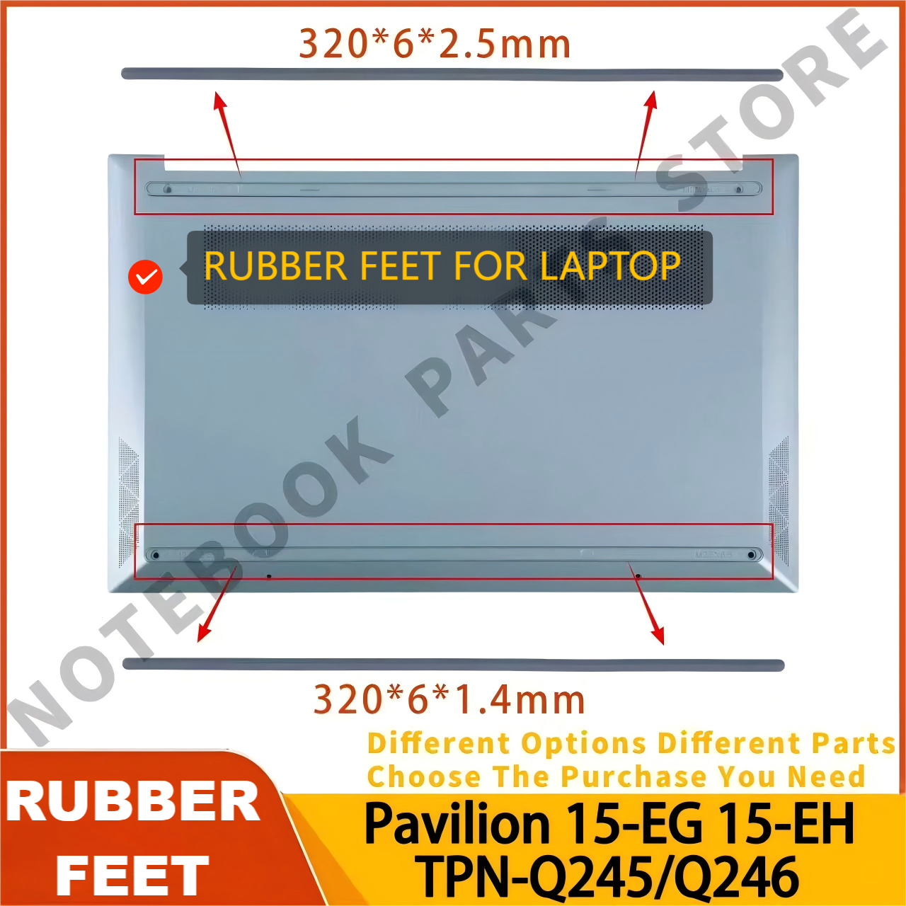 Rubber Feet for HP Pavilion 15 – обзор и цена Laptop Accessories Hp