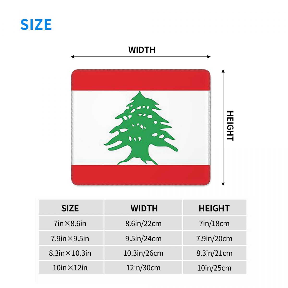 Multi-size Mouse Pad Flag Of L – обзор и цена Laptop Accessories Lebanon
