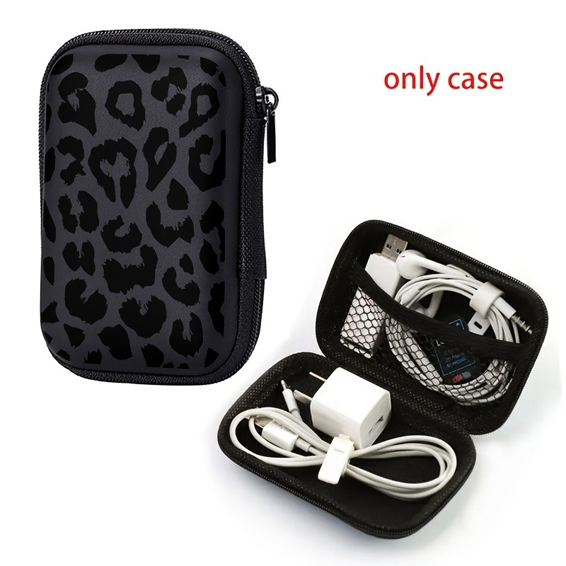 Black Leopard Print EVA Hard S – обзор и цена Cable Management Bag