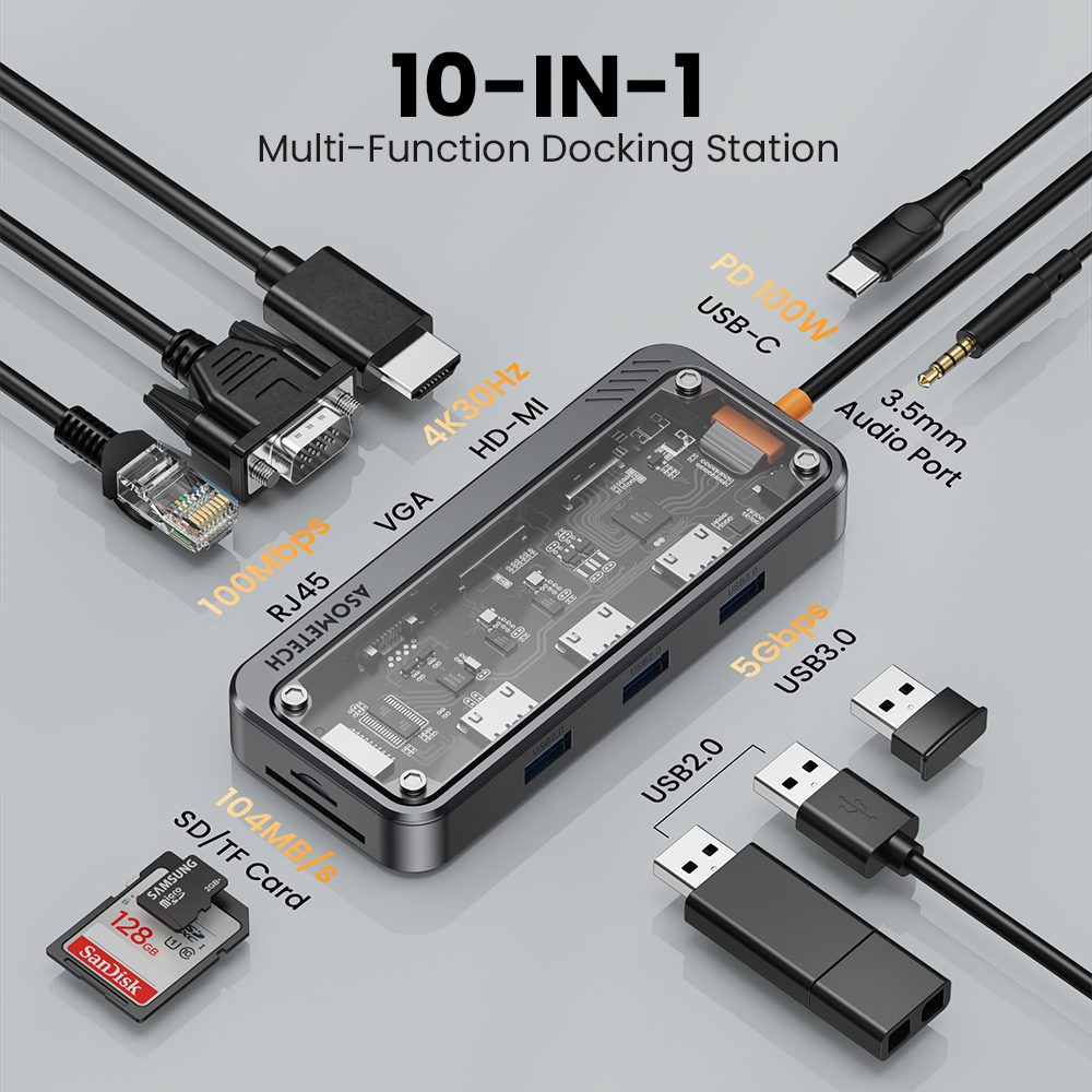 10 In 1 Hub Usb 3.0 Type C To  – обзор и цена Apple Accessories Laptop
