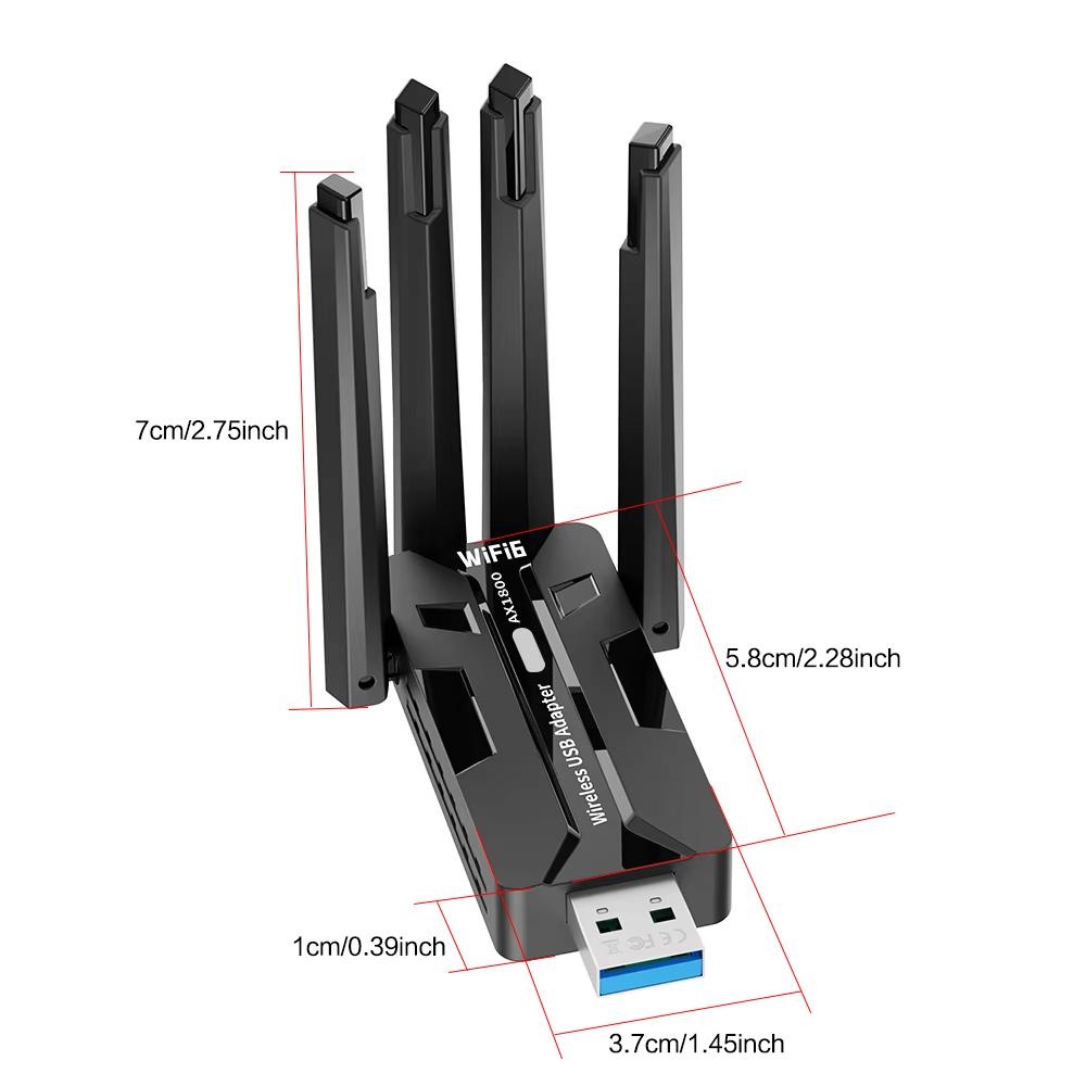 WiFi 6 USB Adapter 1800Mbps Du – обзор и цена Laptop Accessories Computer